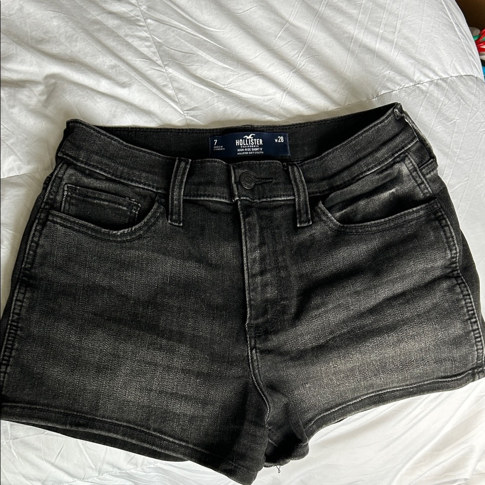 Hollister Women's Dark Gray Jean Shorts